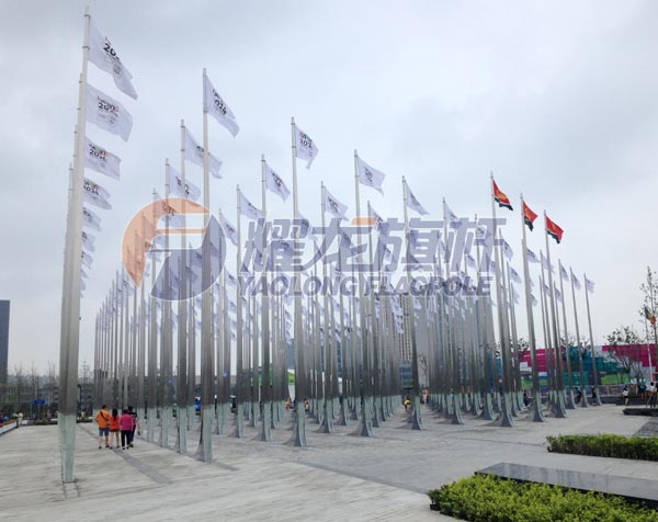 南京青奥会旗杆